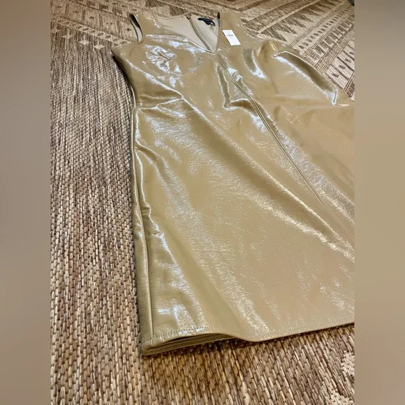 Tall Vegan Leather Shift Dress | Banana Republic | Brand New w/ Tags | Medium - Picture 4 of 11